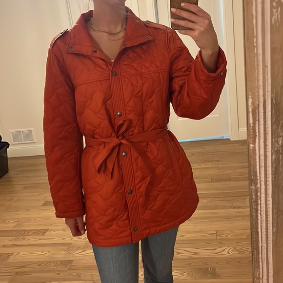 Lands' End Women's Quilted Jacket - Burnt Orange - Size XL - Picture 7 of 13